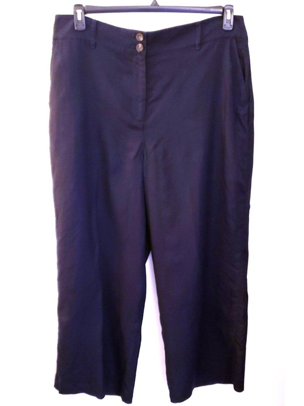 Boden 100% Linen Navy Blue Wide Leg Unlined Pants w/Pockets  Size 20R EUC